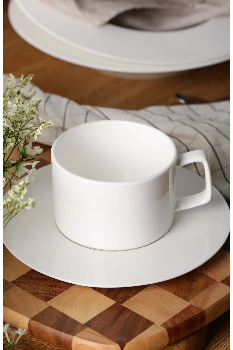 Sylvie Bone China 20-Piece Dinnerware Set, Alternate, color, White