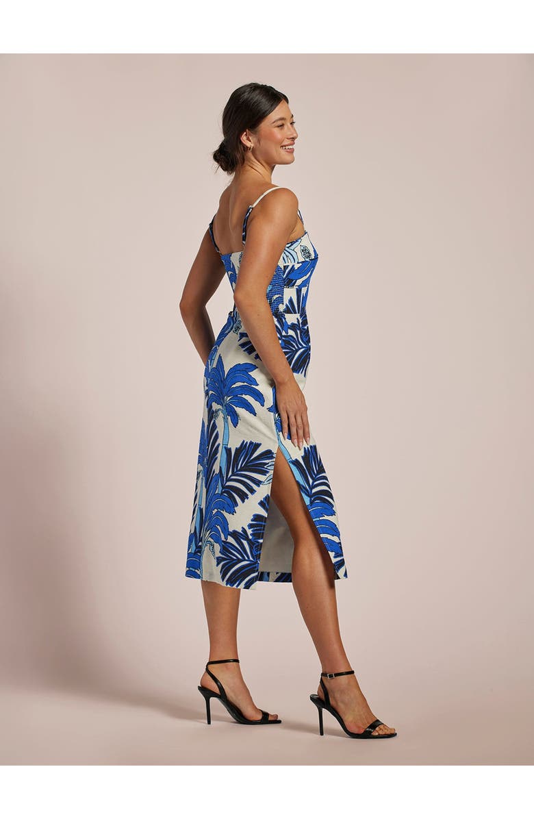 Tori Richard Royal Holiday Magnolia Dress, Alternate, color, Marina