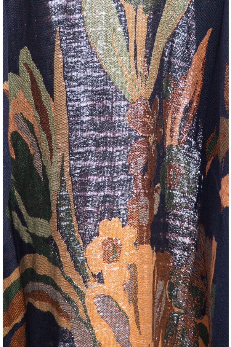 Midnight Maple Floral Ruana, Alternate, color, NAVY
