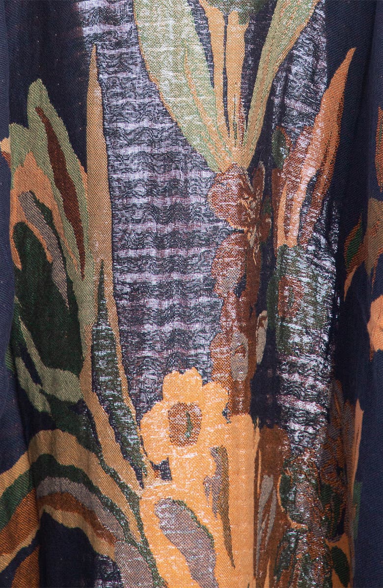 SAACHI Midnight Maple Floral Ruana, Alternate, color, Navy