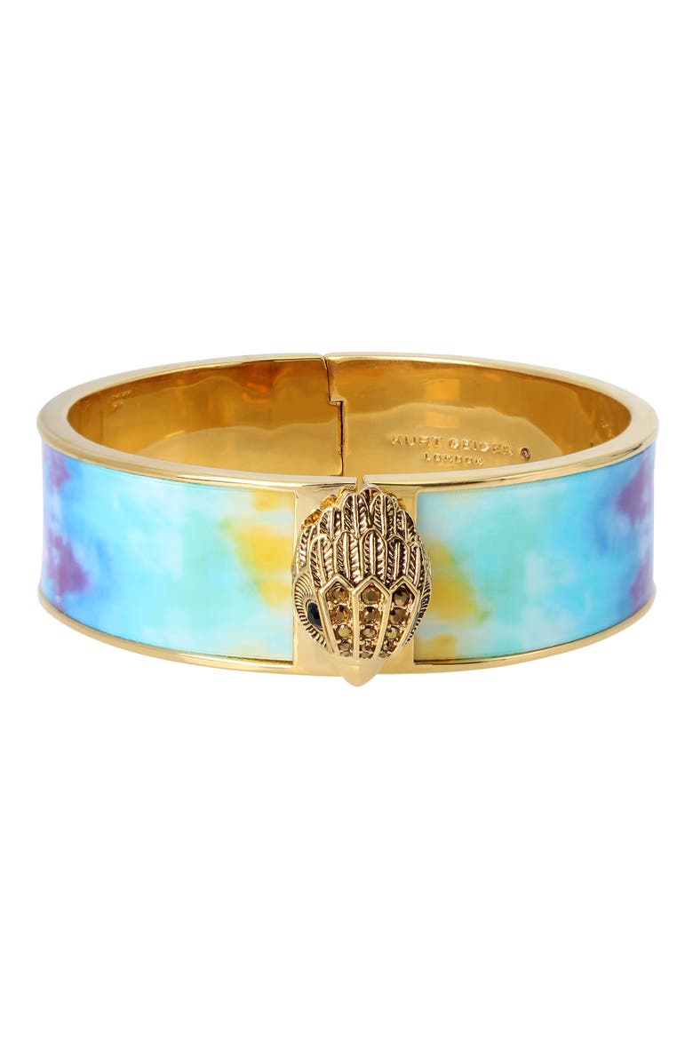 Eagle Head Tie Dye Hinge Bangle, Main, color, MULTI