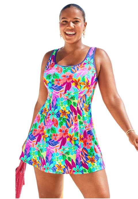 Tummy Control Princess Seam Swimdress