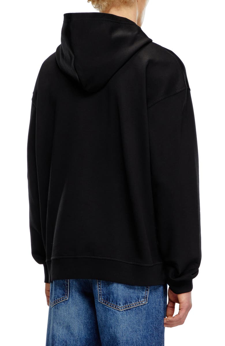 DIESEL<sup>®</sup> Logo Hooded Sweashirt, Alternate, color, Deep/ Black