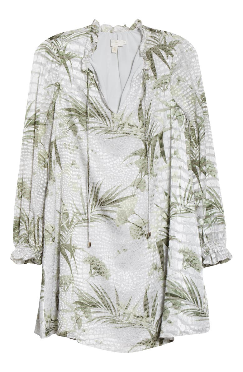 Ted Baker London Glimmah Highland Floral Long Sleeve Shift Dress, Alternate, color, 