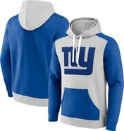 FANATICS Men's Fanatics Branded Silver/Royal New York Giants Big & Tall Team Fleece Pullover Hoodie