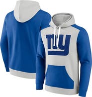 FANATICS Men's Fanatics Branded Silver/Royal New York Giants Big & Tall Team Fleece Pullover Hoodie