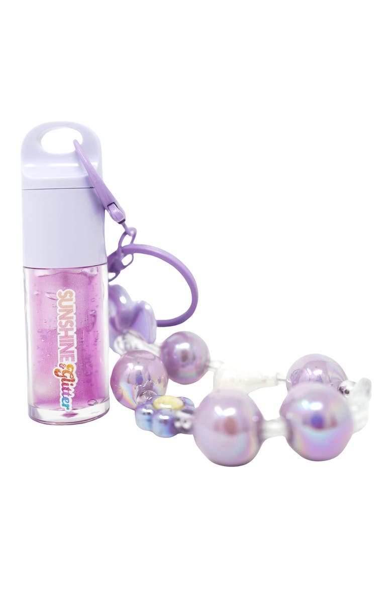 Purple Shimmer POP Lip Gloss Bag Charm, Main, color, PURPLE