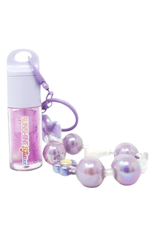 Sunshine & Glitter Kids'  Purple Shimmer Pop Lip Gloss Bag Charm