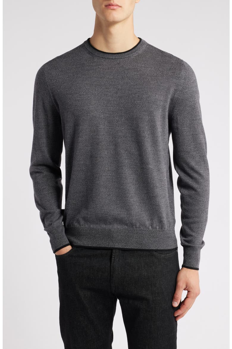 Mélange Wool Sweater, Main, color, GREY
