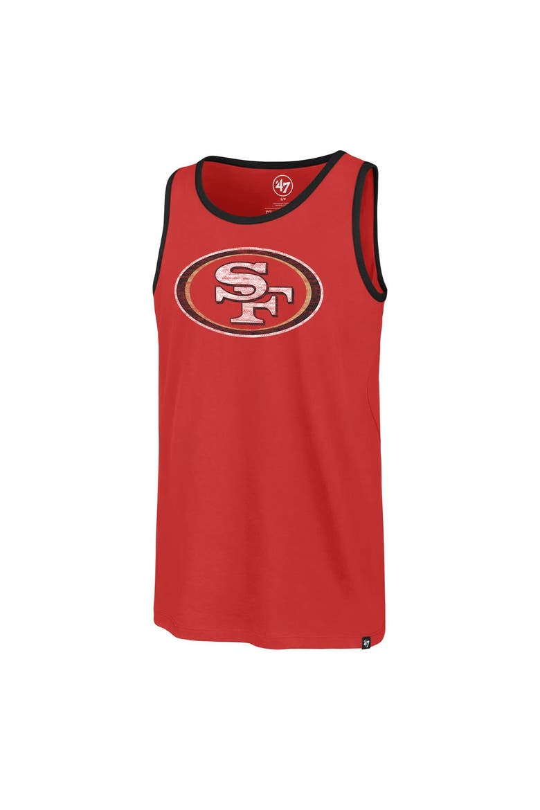 Men's '47  Scarlet San Francisco 49ers Premier Franklin Tank Top, Alternate, color, Scarlet