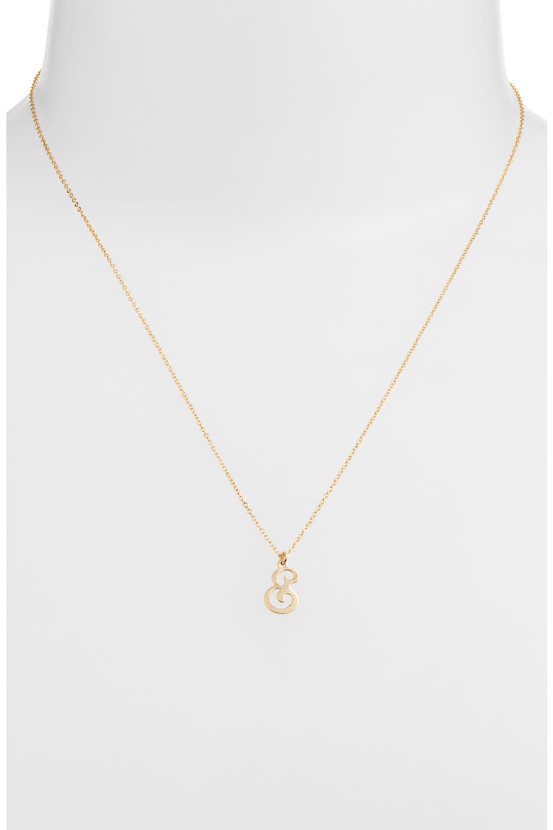 Gianna Initial Pendant Necklace, Alternate, color, GOLD / E