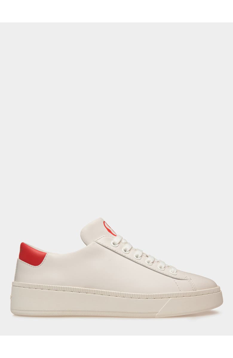 Bally Leather Raise Sneaker, Main, color, White