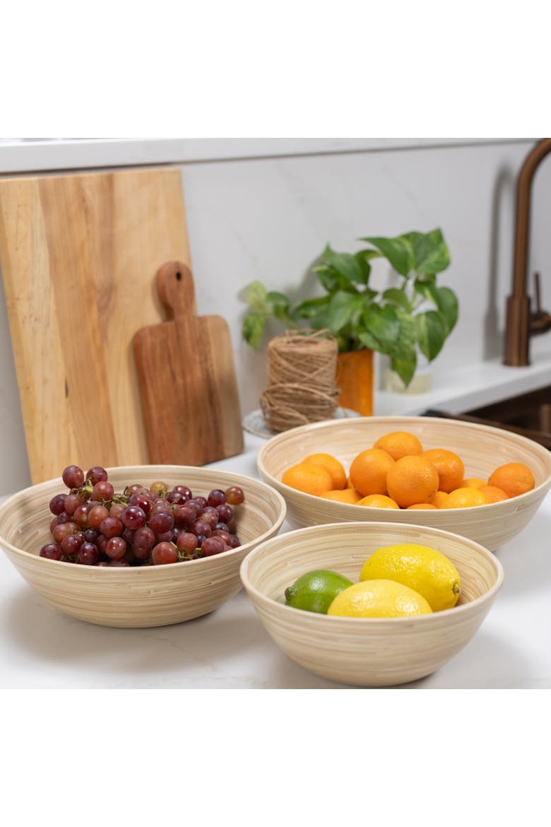 3-Piece Bowl Set, 12, 10, 8 Inch, Alternate, color, Natural