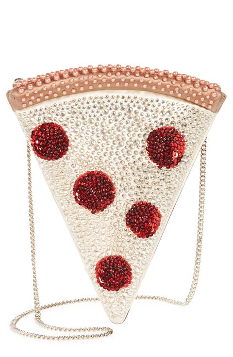 slice 3d pizza crossbody bag
