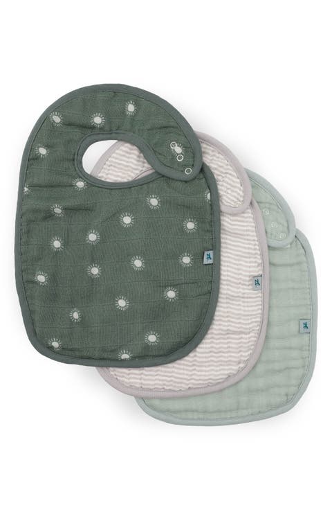 3-Pack Organic Cotton Muslin Bibs