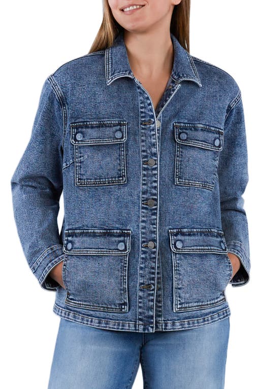 Wash Lab Denim Denim Rider Jacket In Turf Blue