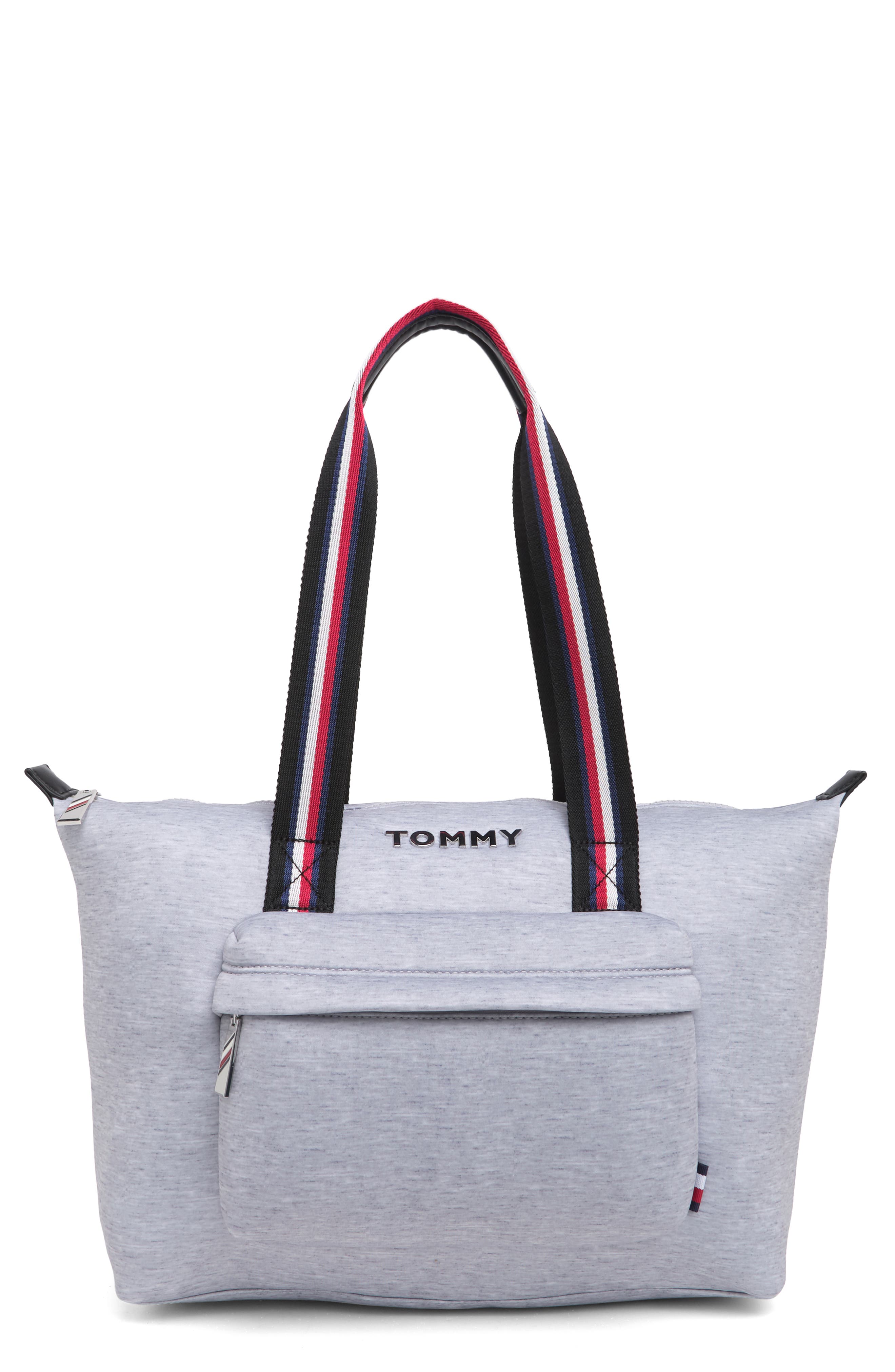 Tommy Hilfiger Jen Heather Jersey Tote Bag, Main, color, 
