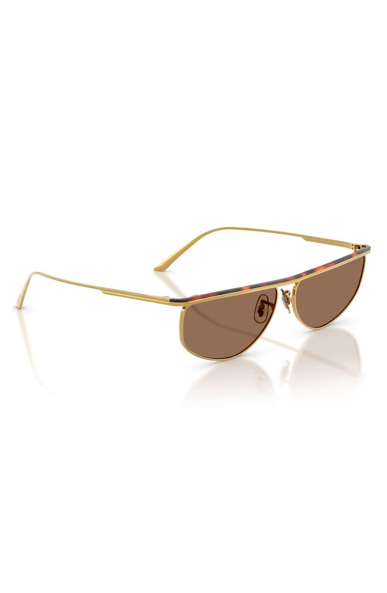 Oliver Peoples x KHAITE 59mm Oval Sunglasses, Alternate, color, Gold/ Dark Mahogany / Brown