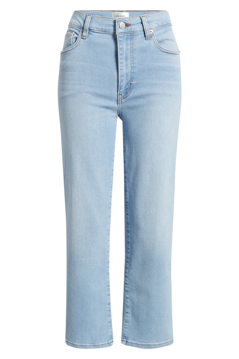 Pixie Le Sleek Straight High Waist Ankle Straight Leg Jeans, Alternate, color, HUSH