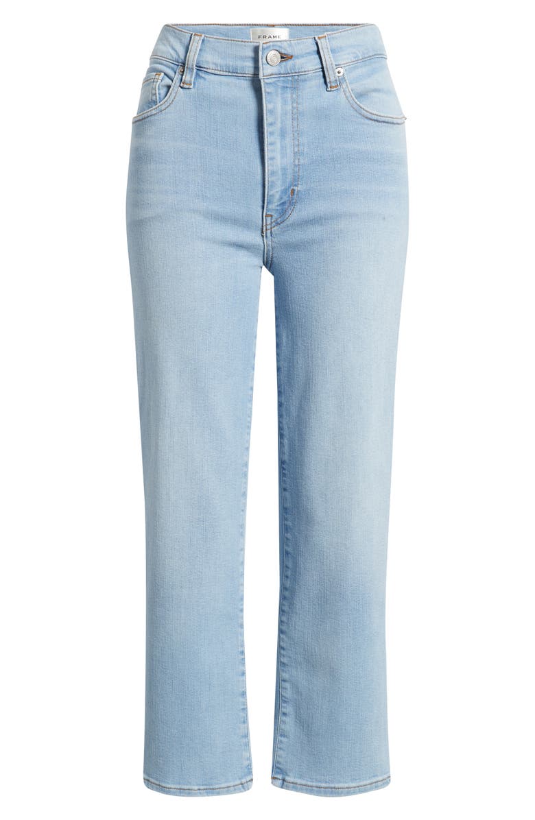 FRAME Pixie Le Sleek Straight High Waist Ankle Straight Leg Jeans, Alternate, color, Hush