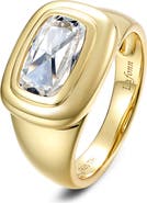 Lafonn Double Bezel Simulated Diamond Signet Ring