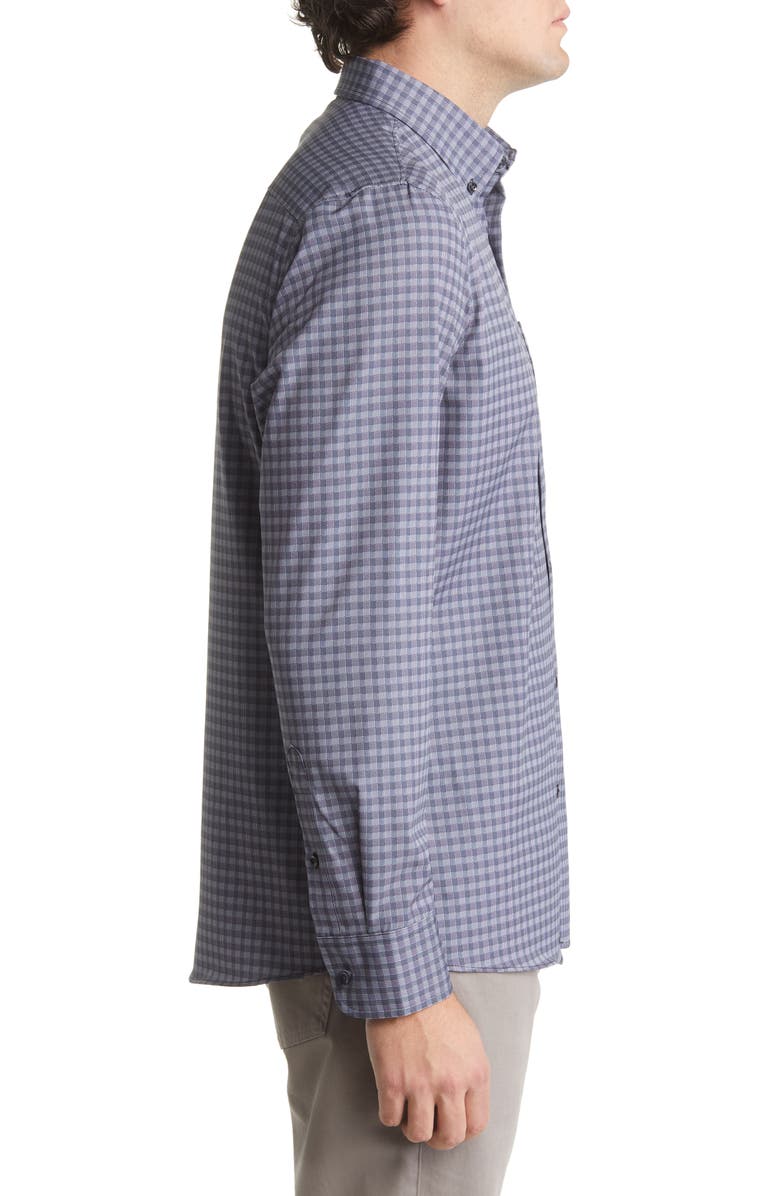 Nordstrom Tech-Smart Trim Fit Check Stretch Button-Down Shirt, Alternate, color, 