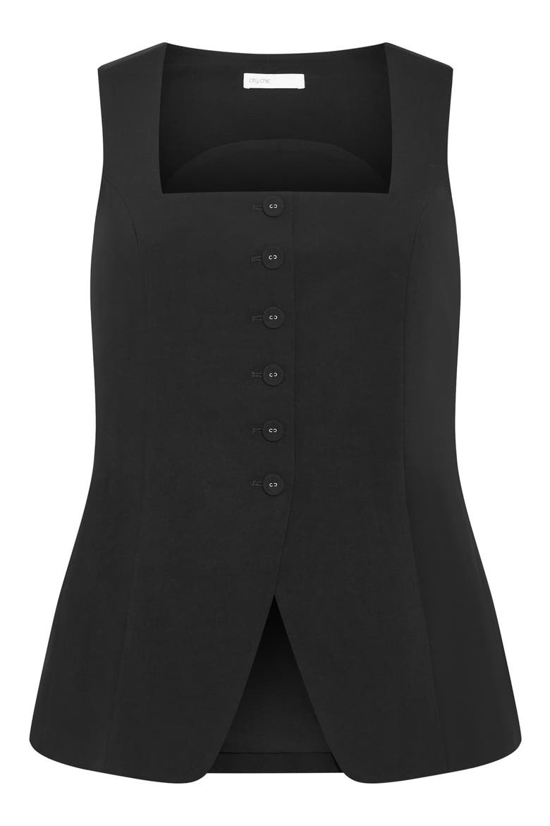 Jaz Peplum Vest, Alternate, color, BLACK
