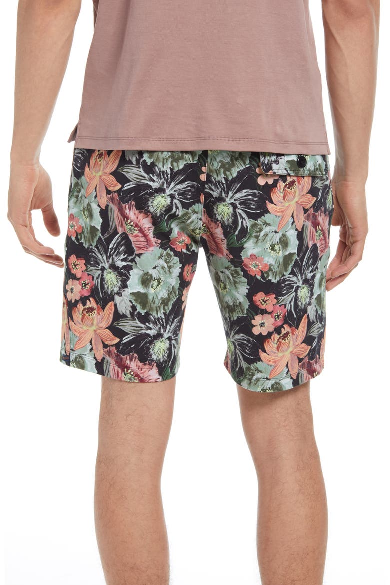 Flex Pro Jersey Shorts, Alternate, color, CHARCOAL MIAMI MAGNOLIA