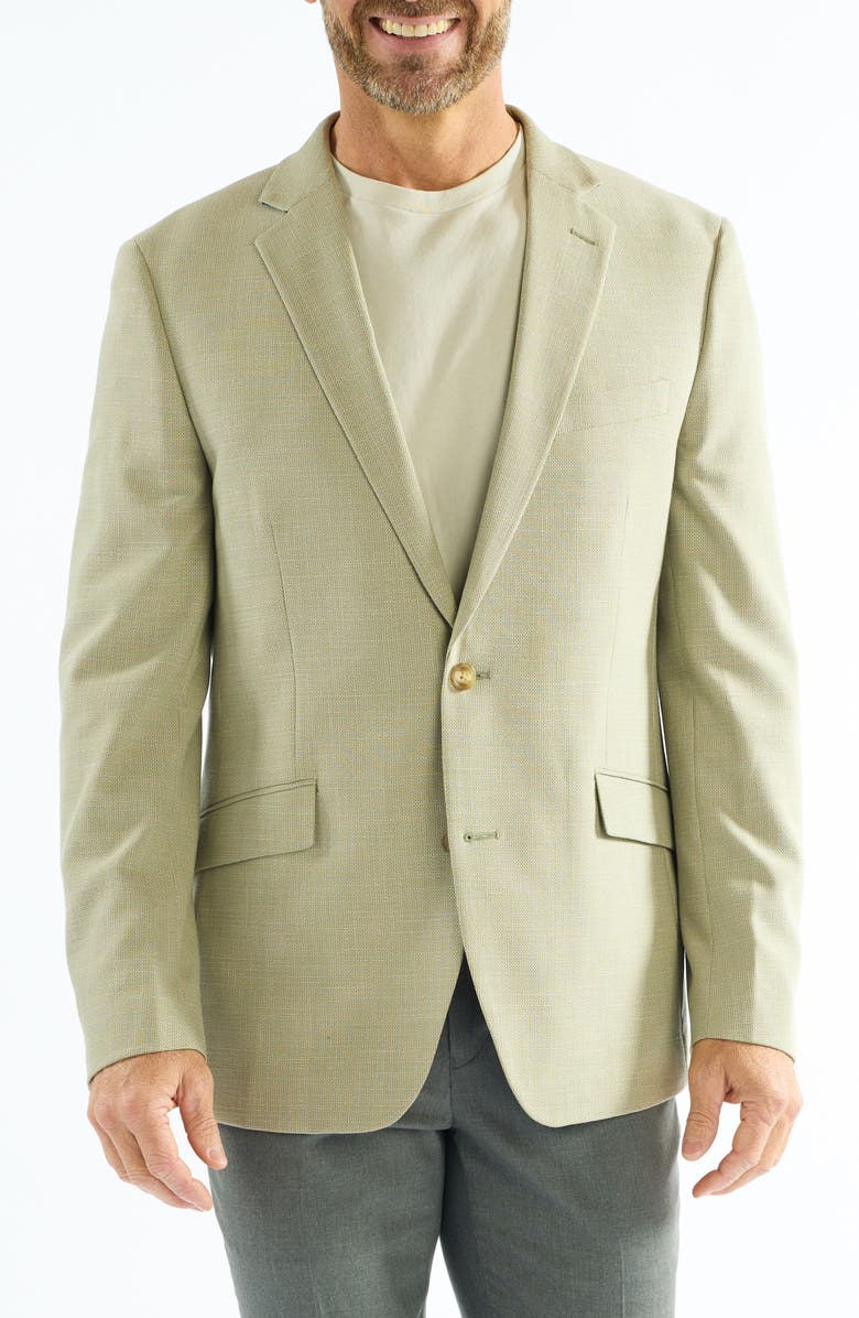 SAVILE ROW CO Moss Leno Weave Check Sport Coat, Main, color, Moss