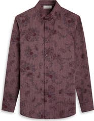 Bugatchi Axel Shaped Fit Floral Paisley Button-Up Shirt
