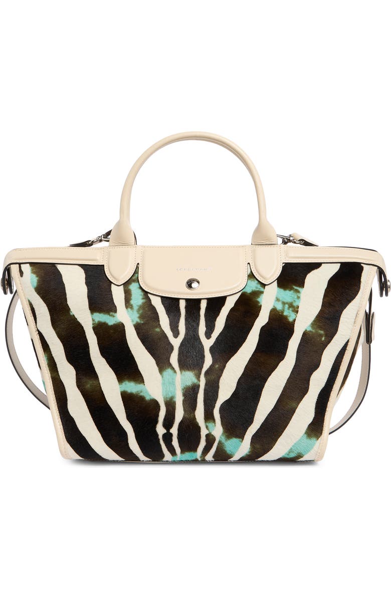 Longchamp Le Pliage Genuine Calf Hair Small Handbag, Main, color, Lagoon