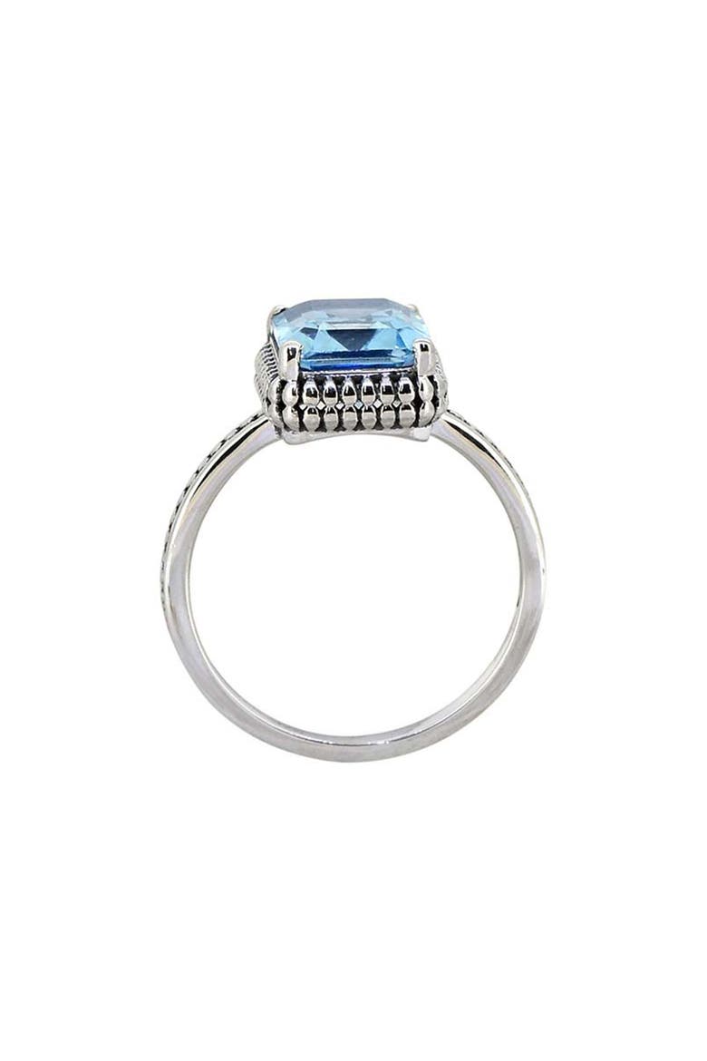 Rectangle Stone Ring, Alternate, color, BLUE