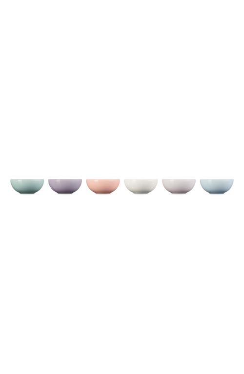 Le Creuset Vancouver Set Of 6 Stoneware Pinch Bowls In Multi