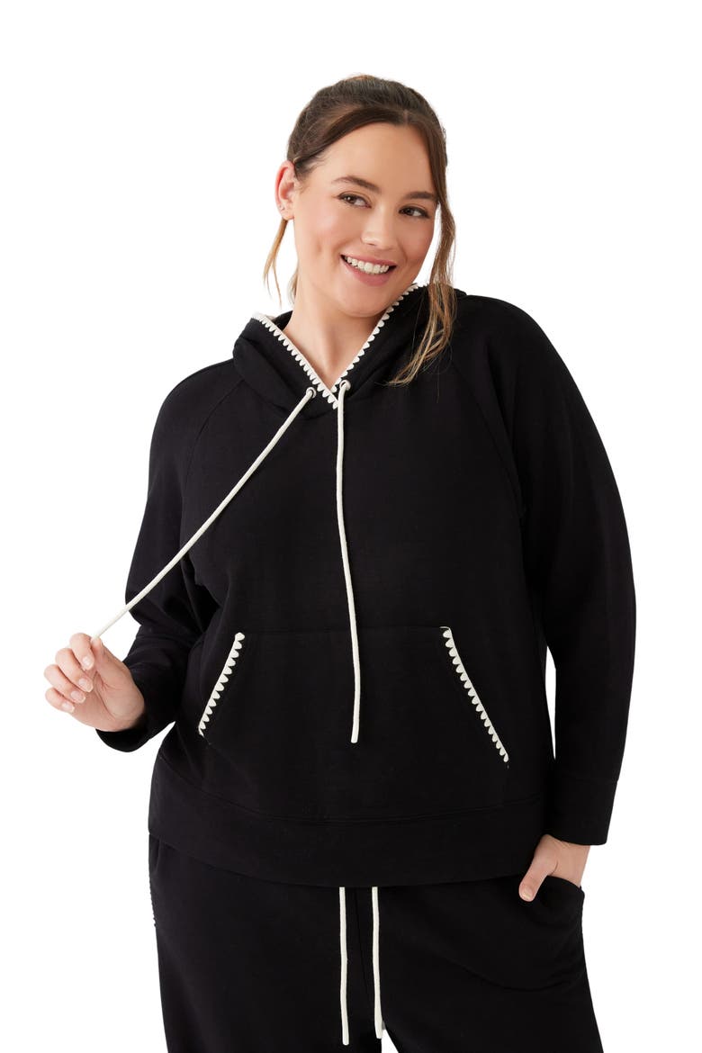 Edge Stitch Hoodie, Alternate, color, BLACK