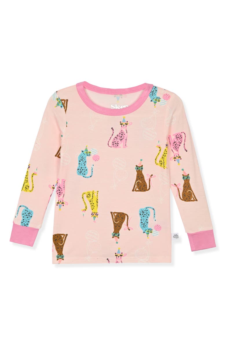 SLEEP ON IT Kids' Assorted 2-Pack Print Fitted Two-Piece Pajamas, Alternate, color, Pink