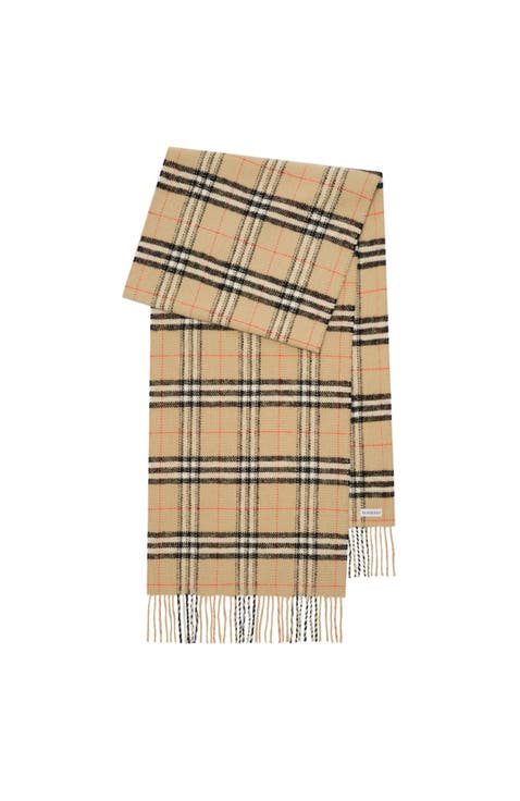 Check Wool Cashmere Scarf