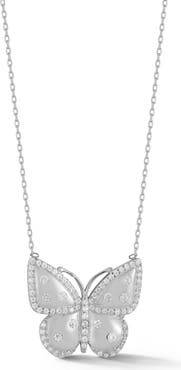 GLAZE JEWELRY Crystal Butterfly Pendant Necklace