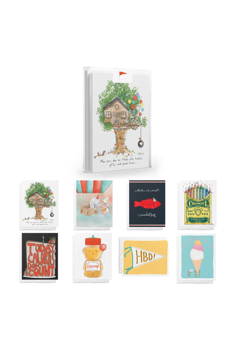 Party Time Birthday Greeting Card Pack Assorted Set, Main, color, Multi-Pack