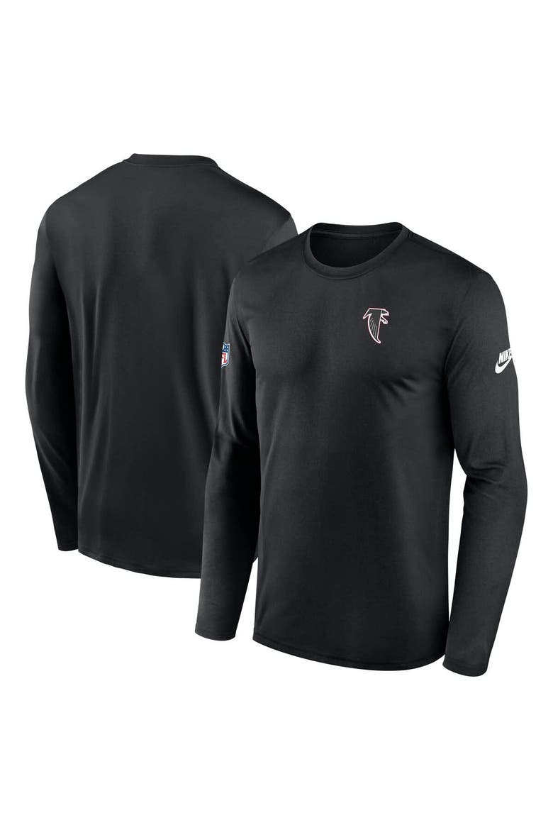 Men's Nike Black Atlanta Falcons Legend Small Logo Performance Long Sleeve T-Shirt, Alternate, color, Black