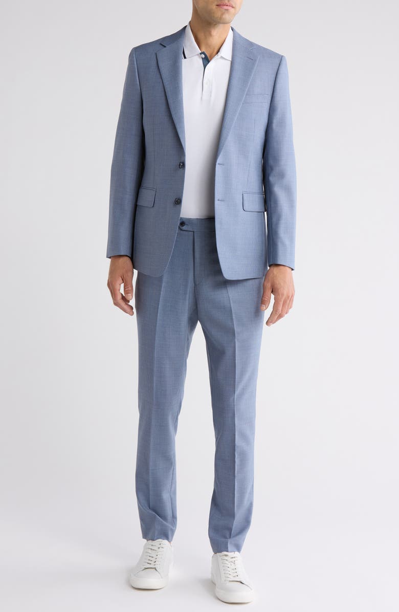 Original Penguin Blue Wool Blend Suit, Main, color, Blue/ White