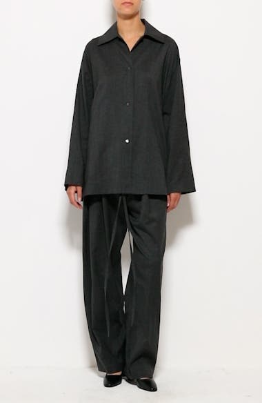 the row rigel shirt シャツ　オーバーサイズ　ザロウ　シルク The Row Rigel Silk & Cotton Button-Up Shirt | Nordstrom