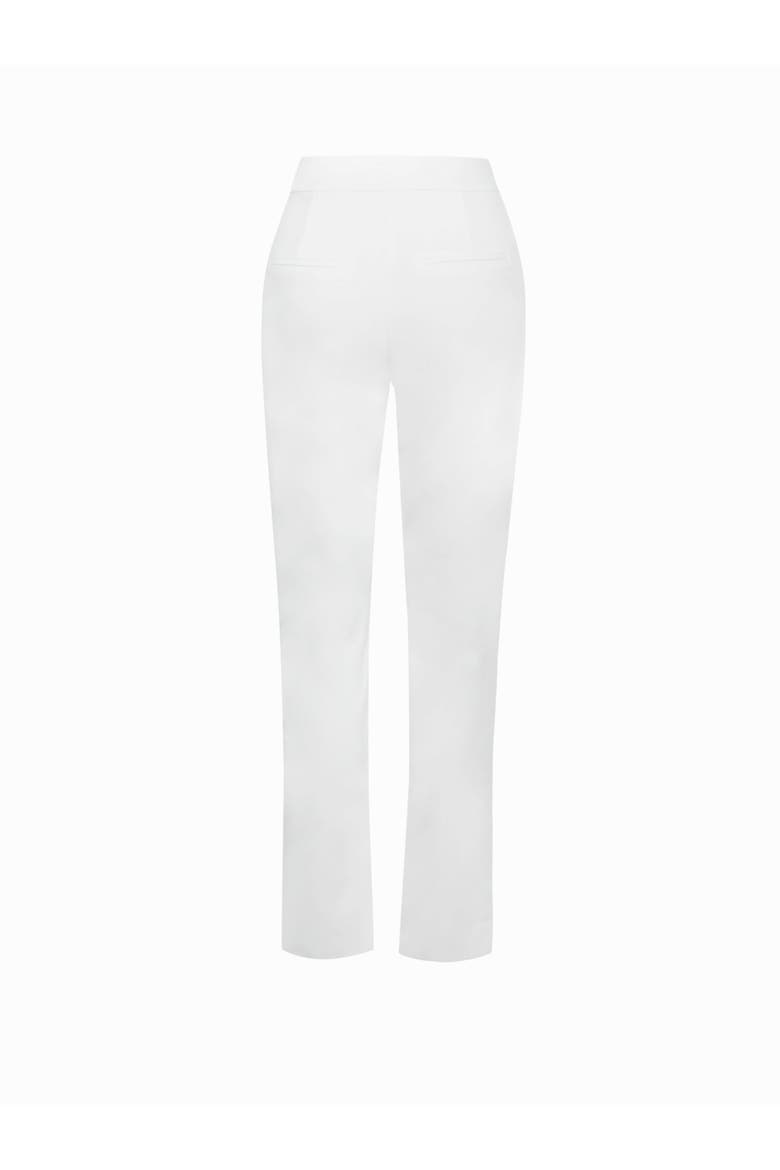 Vaylaa Skinny Fit Crepe Trousers, Alternate, color, White