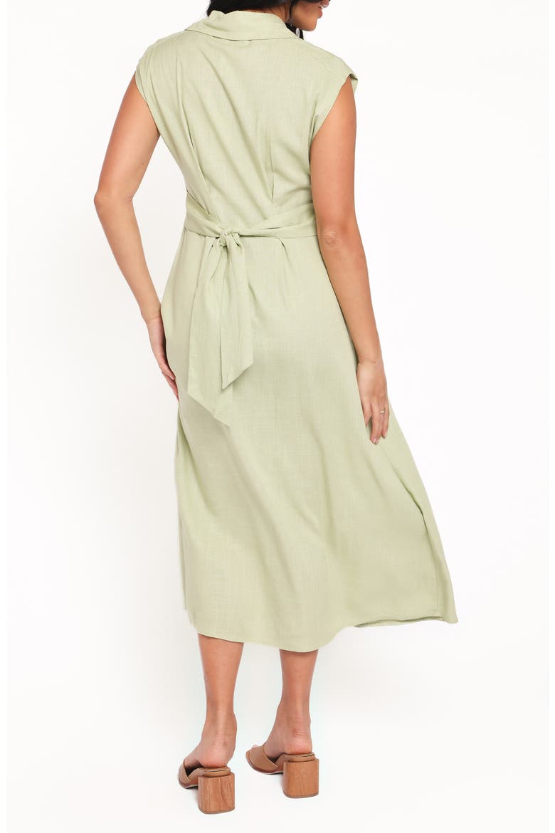 Cami Cap Sleeve Midi Shirtdress, Alternate, color, GREEN