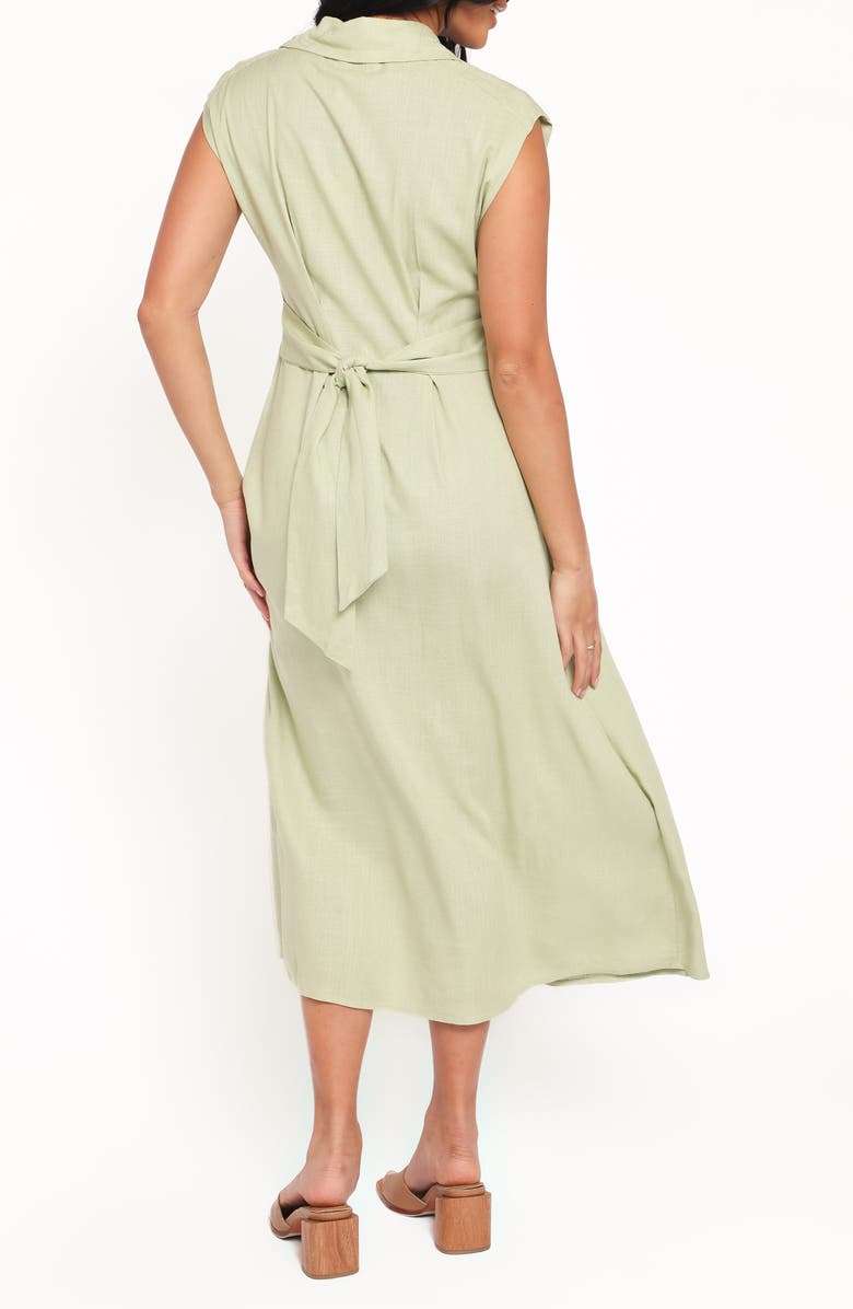 Petal & Pup Cami Cap Sleeve Midi Shirtdress, Alternate, color, Green