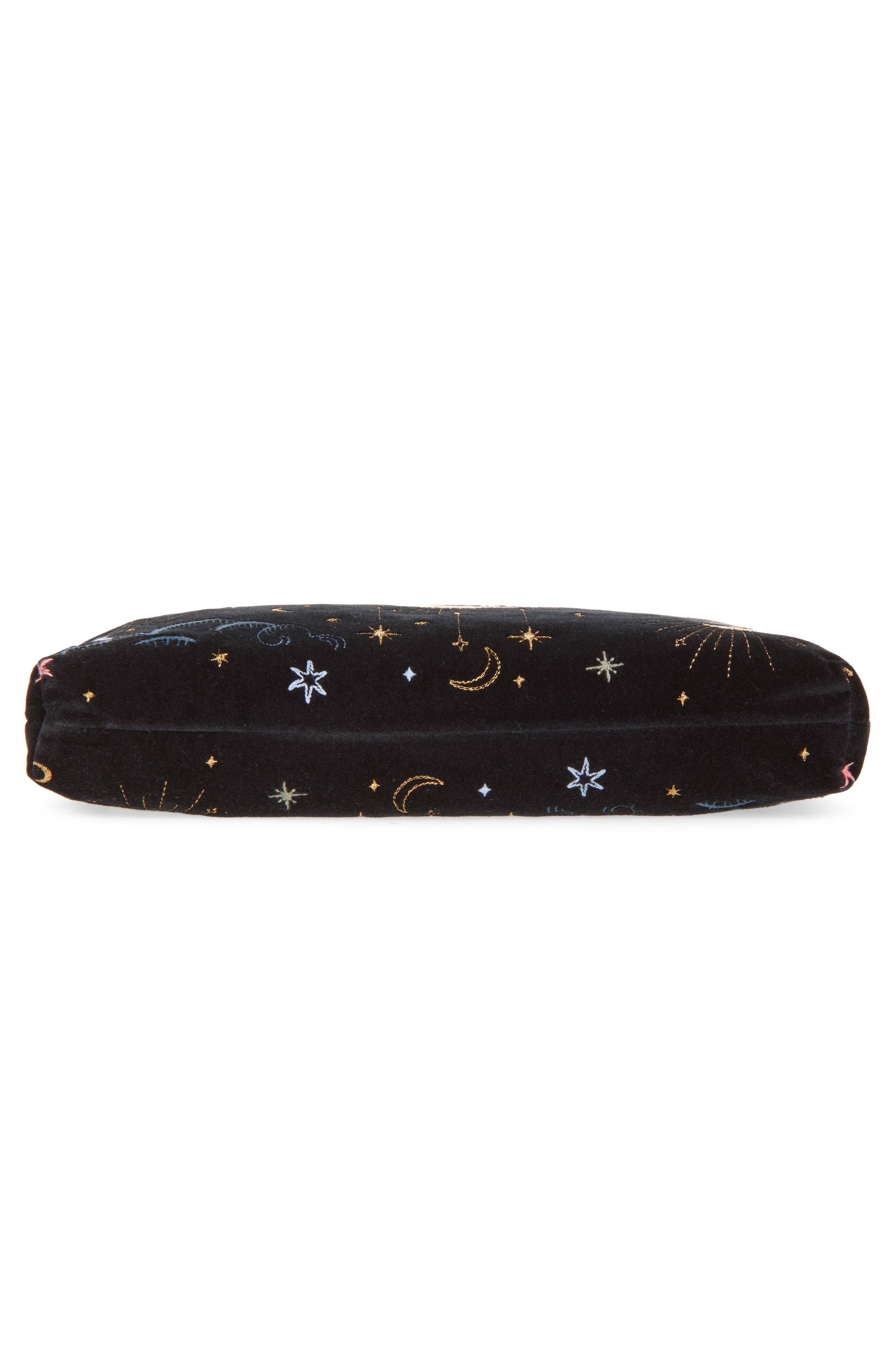 Aurora Lights Velvet Everyday Pouch, Main, color, CHARCOAL