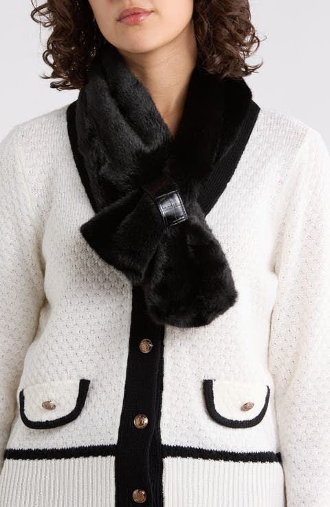 Faux Fur Pull Through Scarf