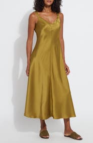 Lysse Gemma Satin Midi Slipdress