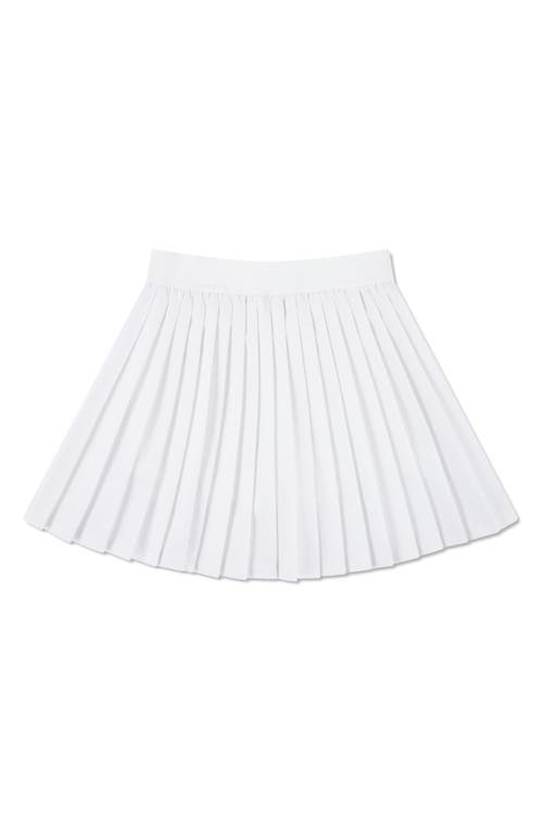 Lacoste Kids' Pleated Logo Sport Pleated Skirt In White