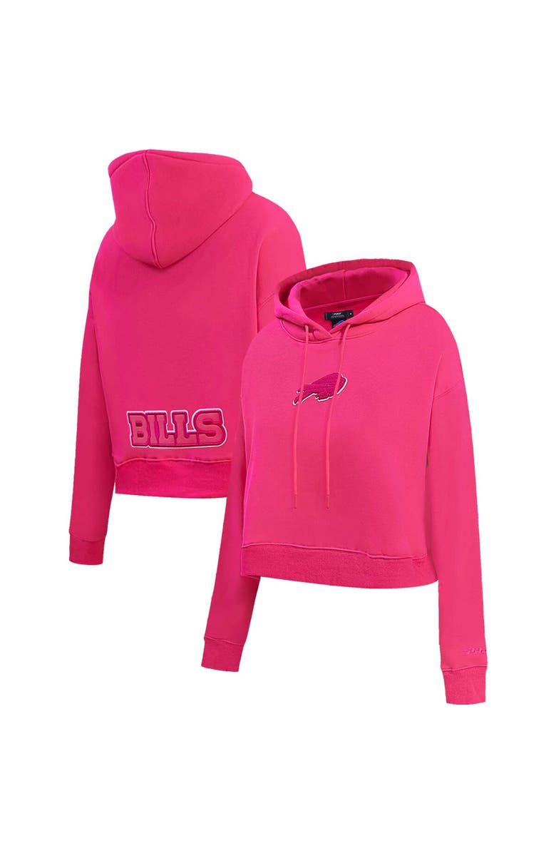 PRO STANDARD Women's Pro Standard Buffalo Bills Triple Pink Cropped Pullover Hoodie, Main, color, 
