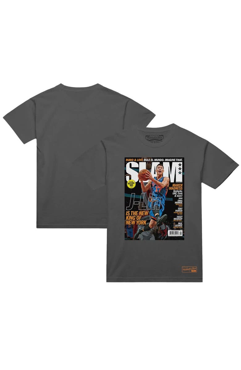 Mitchell & Ness Men's Mitchell & Ness Jeremy Lin Gray New York Knicks NBA Slam Cover T-Shirt, Alternate, color, Gray